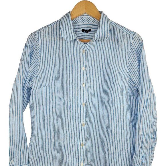 Talbots Striped Button Down Top Size Large - Picture 2 of 4